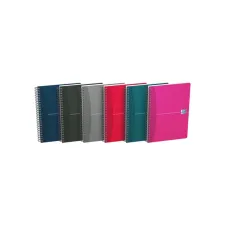 Spiraalblok Oxford Essentials A5 lijn 180 pagina's 80gr assorti