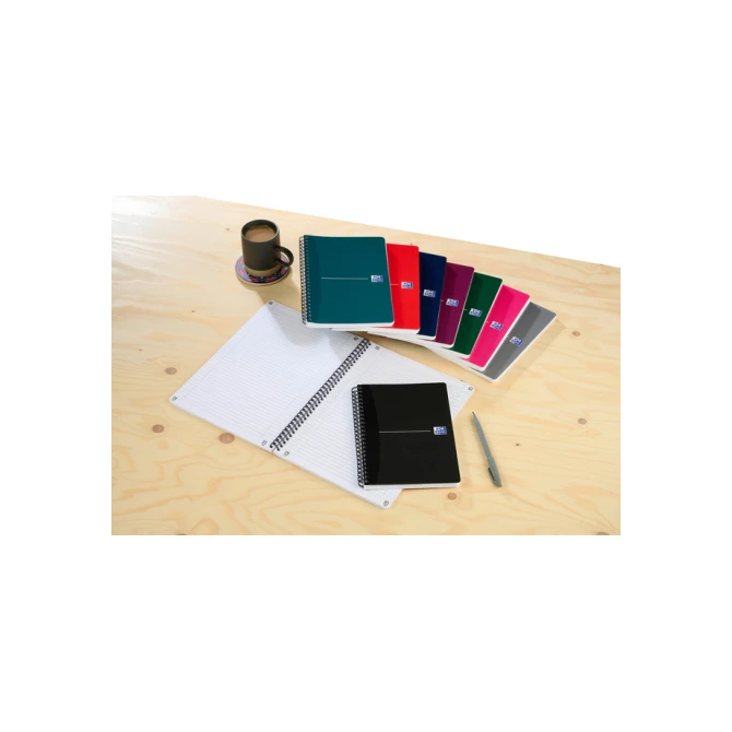 Spiraalblok Oxford Essentials A5 lijn 180 pagina's 80gr assorti