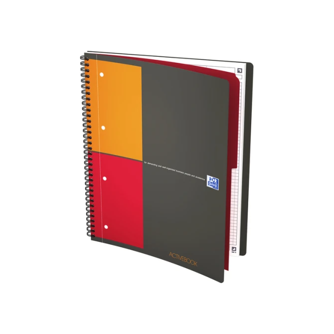 Spiraalblok Oxford International Activebook A4+ ruit 5mm