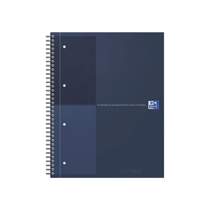 Spiraalblok Oxford International Notebook A4+ lijn blauw