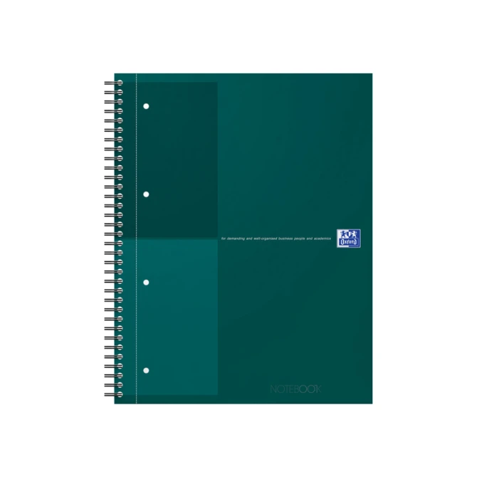 Spiraalblok Oxford International Notebook A4+ lijn groen