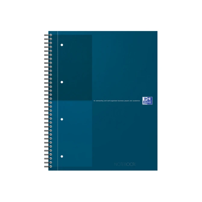 Spiraalblok Oxford International Notebook A4+ lijn petrol blauw