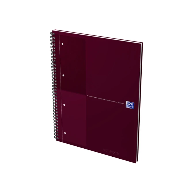 Spiraalblok Oxford International Notebook A4+ lijn rood