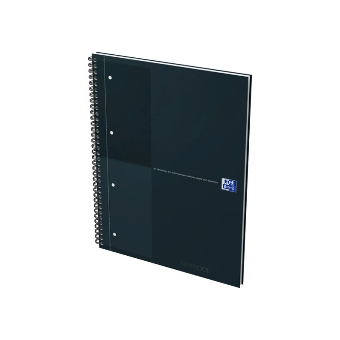 Spiraalblok Oxford International Notebook A4+ lijn zwart