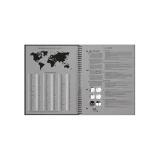Spiraalblok Oxford International Notebook A4+ ruit 5X5mm zwart
