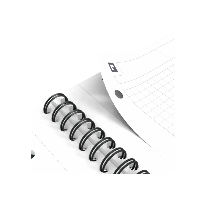 Spiraalblok Oxford International Notebook A4+ ruit 5X5mm zwart