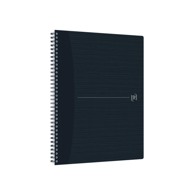 Spiraalblok Oxford Origin A4+ lijn 140 pagina's 90gr zwart
