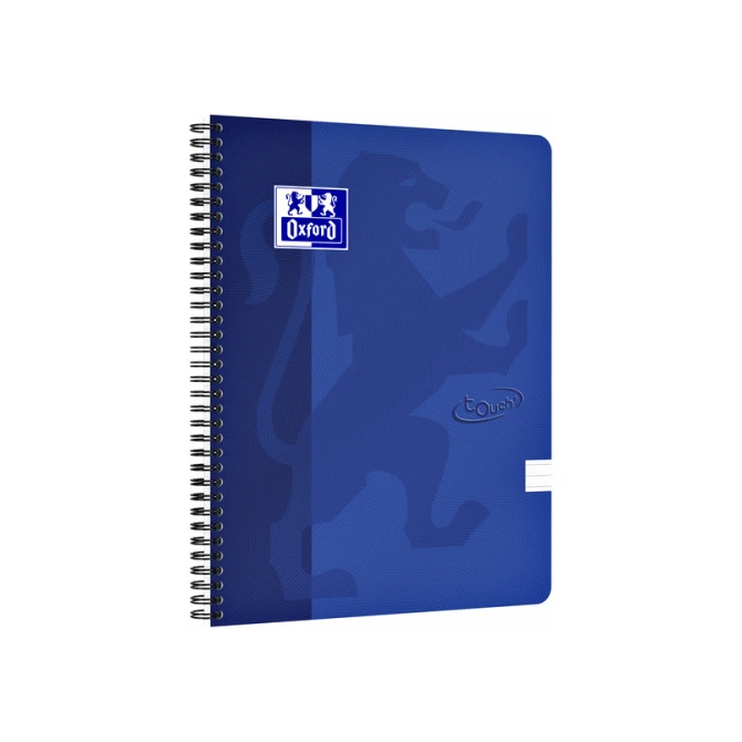 Spiraalblok Oxford Touch A4 lijn 140 pagina's 80gr blauw