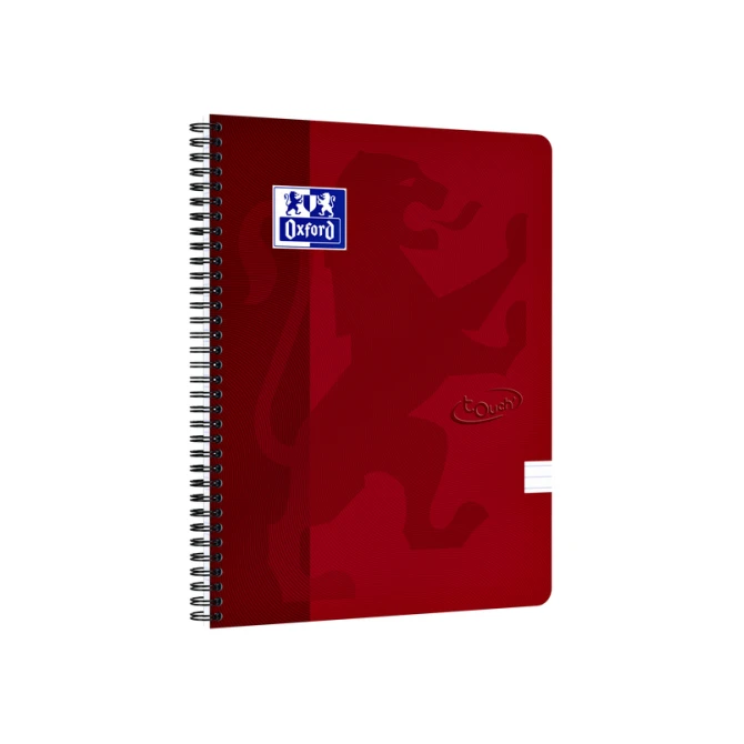 Spiraalblok Oxford Touch A4 lijn 140 pagina's 80gr rood