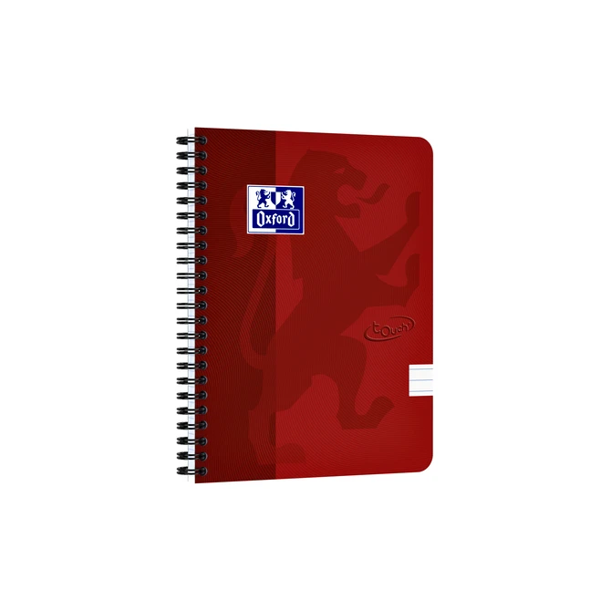 Spiraalblok Oxford Touch A5 lijn 140 pagina's 80gr rood