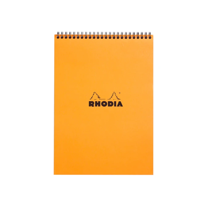 Spiraalblok Rhodia A4 lijn 160 pagina's 80gr oranje
