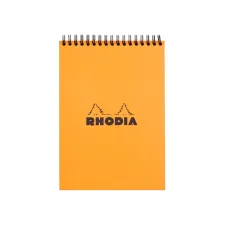 Spiraalblok Rhodia A5 lijn 160 pagina's 80gr oranje Spiraalblok Rhodia A5 lijn 160 pagina's 80gr oranje