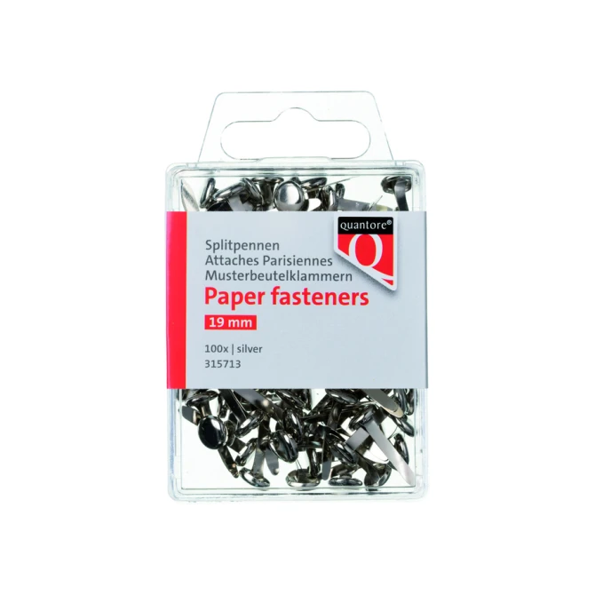 Splitpen Quantore blister 19mm zilver 100 stuks
