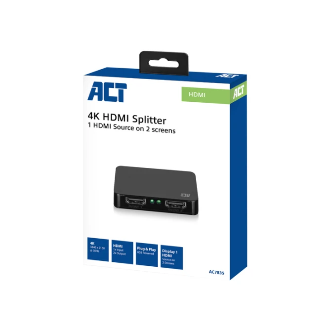 Splitter ACT 4K HDMI 1.4 2 poorts