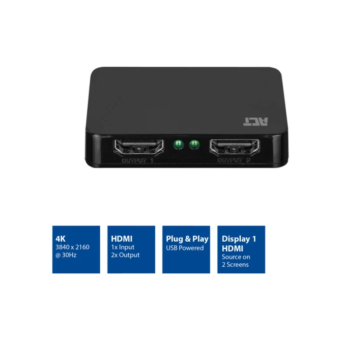 Splitter ACT 4K HDMI 1.4 2 poorts