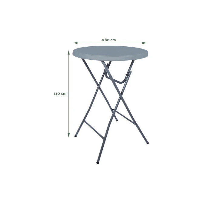 Statafel BRASQ 80cm BT100 grijs
