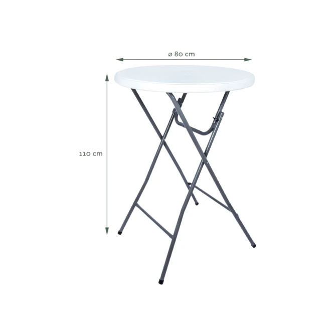 Statafel BRASQ 80cm BT100 wit