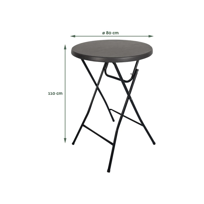 Statafel BRASQ 80cm BT100 zwart
