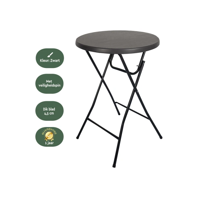 Statafel BRASQ 80cm BT100 zwart