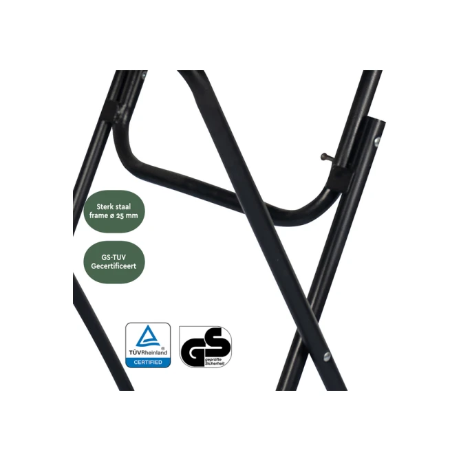Statafel BRASQ 80cm BT100 zwart