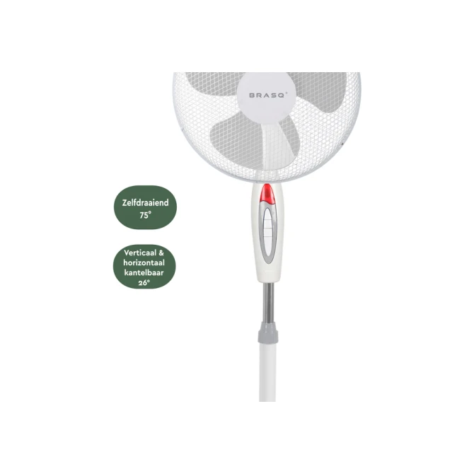 Statiefventilator BRASQ F300 Ø 40cm wit