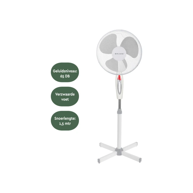 Statiefventilator BRASQ F300 Ø 40cm wit