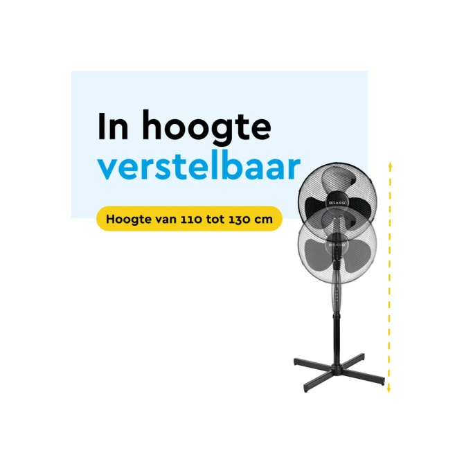 Statiefventilator BRASQ F300 Ø 40cm zwart