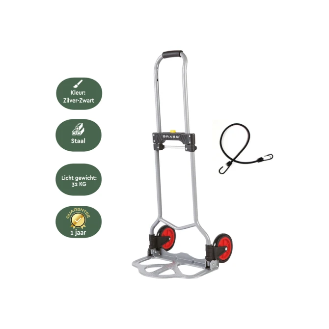 Steekwagen BRASQ Inklapbaar HT60 incl. bagagespin 60Kg