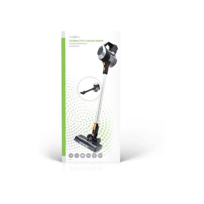 Steelstofzuiger Nedis 2-in-1 snoerloos HEPA 130W zwart