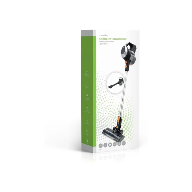 Steelstofzuiger Nedis 2-in-1 snoerloos HEPA 130W zwart