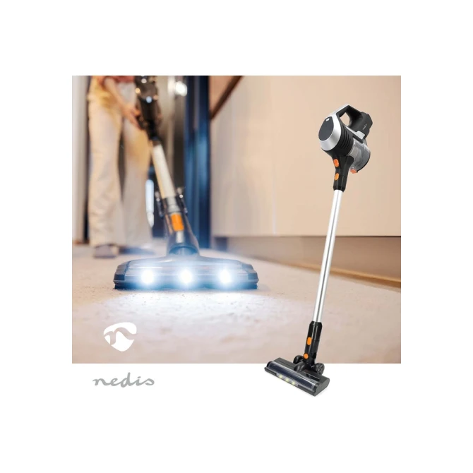 Steelstofzuiger Nedis 2-in-1 snoerloos HEPA 130W zwart
