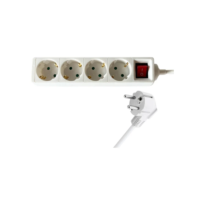 Stekkerdoos BRASQ  4 voudig 1.4 meter wit