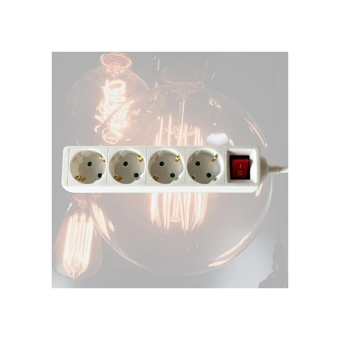 Stekkerdoos BRASQ  4 voudig 1.4 meter wit