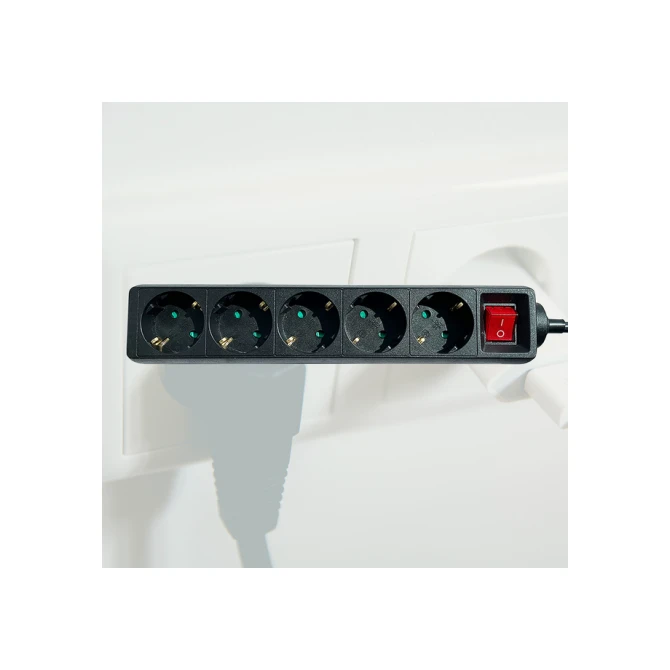 Stekkerdoos BRASQ  4 voudig 1.4 meter zwart