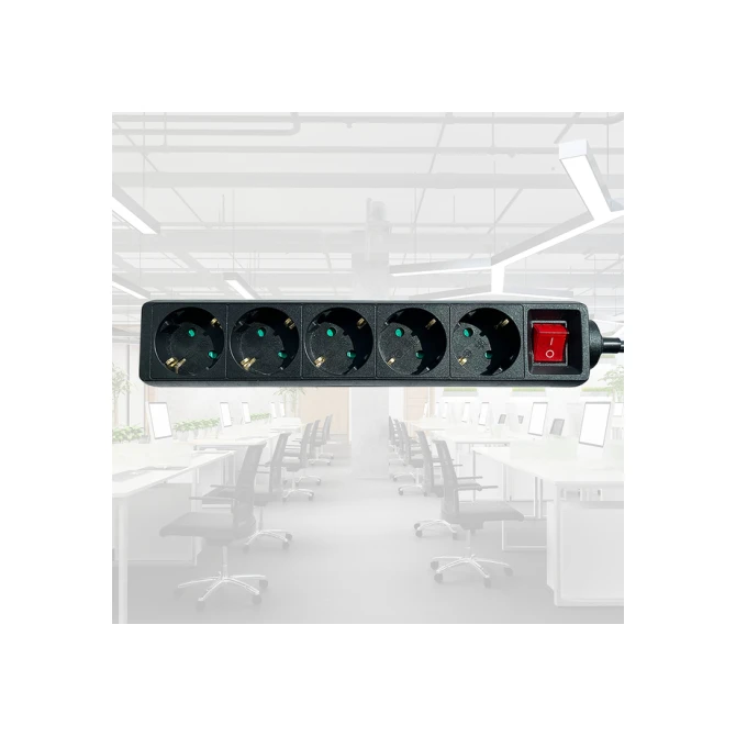 Stekkerdoos BRASQ  4 voudig 1.4 meter zwart