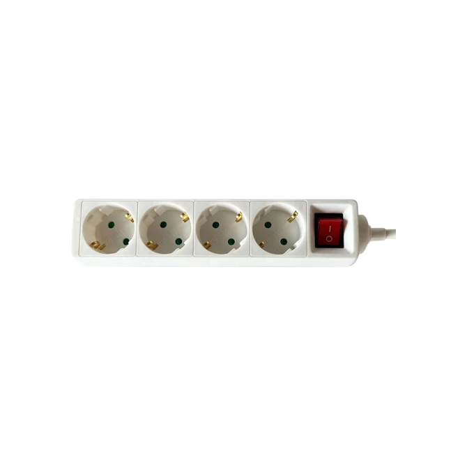 Stekkerdoos BRASQ  4 voudig 3 meter wit