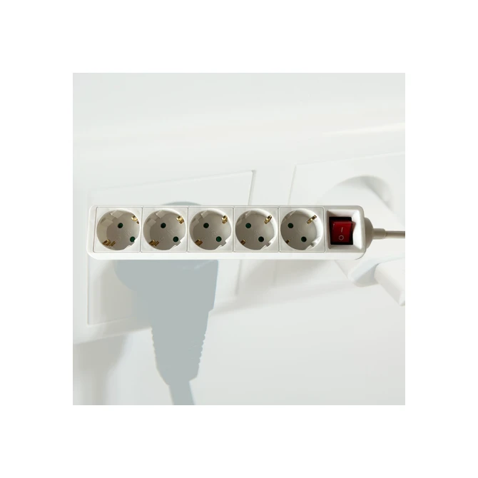 Stekkerdoos BRASQ  5 voudig 1.4 meter wit