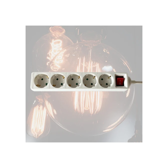 Stekkerdoos BRASQ  5 voudig 1.4 meter wit