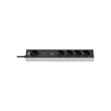 Stekkerdoos Brennenstuhl 5 voudig 1+2 USB C Power Delivery 1.5 meter grijs/zwart Stekkerdoos Brennenstuhl 5 voudig 1+2 USB C Power Delivery 1.5 meter grijs/zwart