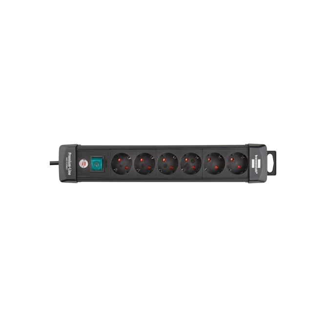 Stekkerdoos Brennenstuhl Bremounta 4 voudig 1.5 meter zwart