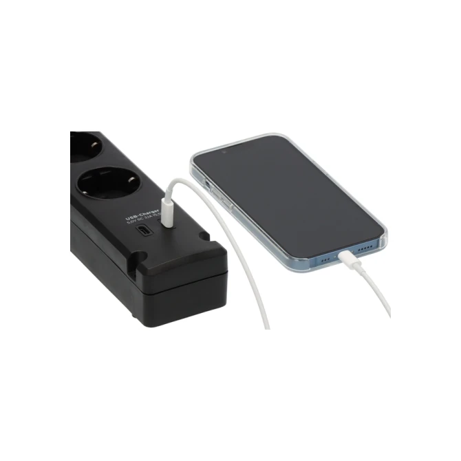 Stekkerdoos Brennenstuhl Bremounta 5 voudig inclusief 2 USB C 3 meter zwart