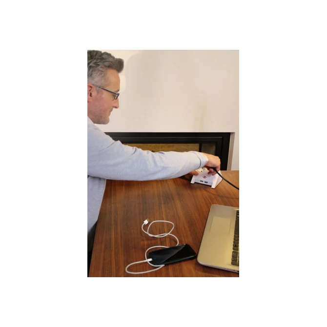 Stekkerdoos Brennenstuhl bureau 2 voudig inclusief 2 USB 1.8m wit