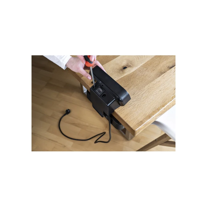 Stekkerdoos Brennenstuhl bureau Estilo 10 voudig inclusief 1 USB C, 1 USB A, 2 meter zilver/zwart