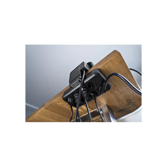 Stekkerdoos Brennenstuhl bureau Estilo 10 voudig inclusief 1 USB C, 1 USB A, 2 meter zilver/zwart