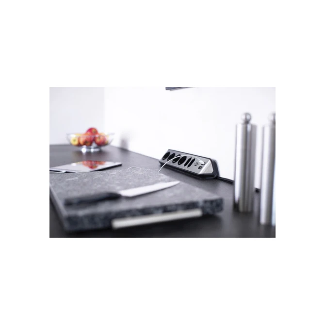 Stekkerdoos Brennenstuhl bureau Estilo 6 voudig inclusief 2 USB 2 meter zwart/zilver