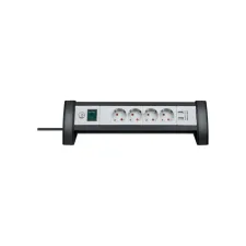 Stekkerdoos Brennenstuhl bureau Premium 4 voudig inclusief 2 USB 1.8 meter wit/grijs Stekkerdoos Brennenstuhl bureau Premium 4 voudig inclusief 2 USB 1.8 meter wit/grijs