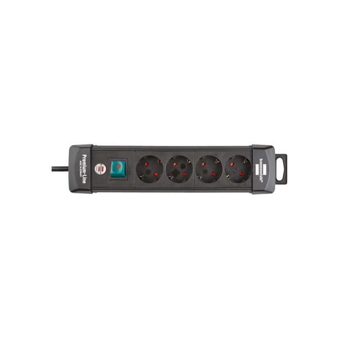 Stekkerdoos Brennenstuhl Premium 4 voudig 1.8 meter zwart