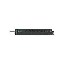 Stekkerdoos Brennenstuhl Premium 6 voudig inclusief 2 USB 3 meter zwart