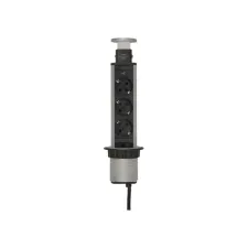 Stekkerdoos Brennenstuhl toren 3 voudig 2 meter zwart/zilver