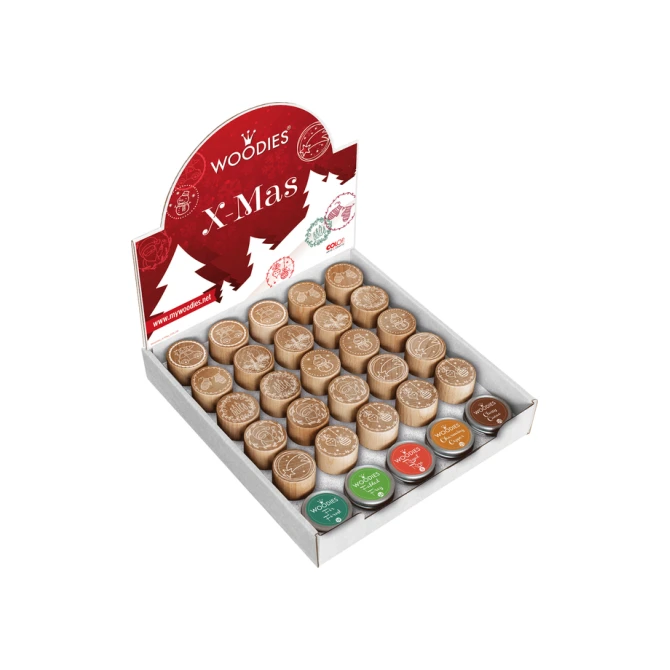 Stempels en stempelkussen Woodies Christmas afbeelding